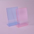 L Aufsteller fluoreszierend Rot oder Blau - L Ständer Flouri A4 Hoch