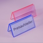 Preisaufsteller X-Large Fluoreszierend Rot und Blau 02