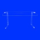 Grünke Spuckschutz Buffet GB1- Mobilier Tischaufsatz fronansicht - Grünke Acryl